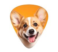Smiling Corgi Dog Printed pick set - 12 pieces, thin, medium and thick guitar picks, suitable for guitar, bass, electric guitar and ukulele