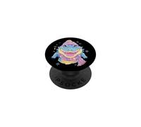 Smiling Crocodile Reptile Winter Scarf Portrait Graphic PopSockets Adhesive PopGrip