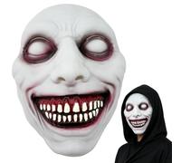 Smiling Demon Mask, Halloween Terrifying Smiling Terror Evil Face Mask | Halloween Mask, Latex Scary Mask, Realistic Horror Mask, Halloween Cosplay Costume Props for Adults, Theme Party