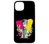 Smiling Doctor Double Peace Retro Pop Graphic Sign Gesture Case for iPhone 15 Plus