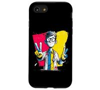 Smiling Doctor Double Peace Retro Pop Graphic Sign Gesture Case for iPhone SE (2020) / 7/8