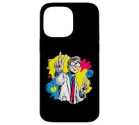 Smiling Doctor Peace Sign Retro Pop Graphic Double Medical Case for iPhone 14 Pro Max