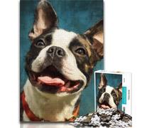 Smiling Dog 1000 Piece Jigsaw Puzzle for Adults And Teenagers,for Educational Game Challenge Toy Unique Home Decor And Gifts 38x26cm