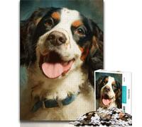 Smiling Dog 1000 Pieces Jigsaw Puzzles For Teens And Adults,Educational Toys Is Ideal As A Gift for The Whole Family 50x75cm