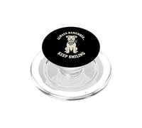 Smiling Dog Always Remember Keep Smiling Design PopSockets PopGrip for MagSafe