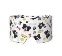 Smiling Dog Border Collie, Full Eye Covers Light Blocking Eye Mask Sleep Eye and Ear Muffs