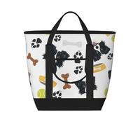 Smiling Dog Border Collie,Lunch Bags Large Capacity Insulated Tote Bag For Women Men Work Picnic Travel