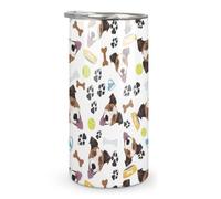 Smiling Dog Jack Russell Terrier Travel Coffee Mug Stainless Steel Car Tumbler Insulated Water Cup with Lid 10oz For Women Men