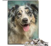 Smiling Dog Puzzles 1000 Pieces for Adults, Brain Intelligence Challenge Addictive Toys for Home Decoration (50x75cm)