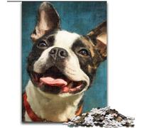 Smiling Dog Puzzles for Adults Teens 1000 Pieces, Challenging Game Toys Wall Decoration Unique Birthday And Xmas Gifts (50x75cm)