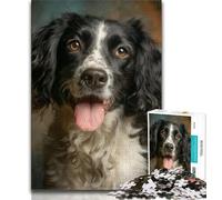 Smiling Dog Puzzles for Teenagers 1000 Pieces,Staycation Kill Time Every Piece Is Unique - Challenging Family Fun Game (38x26cm)