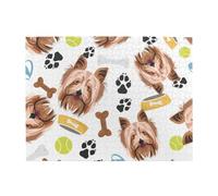 Smiling Dog Yorkshire Terrier,500 Pieces Puzzles for Adults-Wooden Jigsaw Puzzle for Adults Elderly