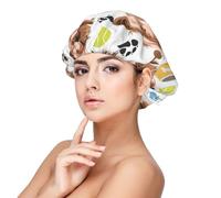Smiling Dog Yorkshire Terrier,Adult's Satin Sleeping Cap - Women's Elastic Sleep Bonnet, Adjustable Overnight Hair Cover