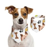 Smiling Dog Yorkshire Terrier,Dog Bandanas Cotton Pet Scarf Adjustable Bibs for Pet,M