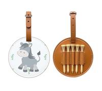 smiling donkey Black Printed golf tee storage bag - portable design, easy to organize tee, Brown, One Size