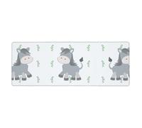Smiling Donkey Mouse Pad 11.8x31.5 in. Non-Slip Base for RGB Keyboard, Mouse and Laptop, Suitable for Gaming and Office.