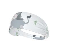 Smiling Donkey Picture Elastic Exercise Headband Head Tie,Headband for Men and Women,Hair Band for Yoga Fitness