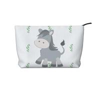 smiling donkey Prints Corduroy cosmetic bag for cosmetics storage with zipper closure for travel, camping, and daily use
