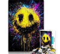 Smiling Emoticon Jigsaws 1000 Pieces for Teenagers,Stress Reliever Staycation Kill Time with Matching Poster And Trivia Sheet (38x26cm)