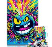 Smiling Emoticon Puzzles 1000 Pieces for Teenagers,Help The Brain Exercise Addictive Toys to Cultivate Patience Great Gift (75x50cm)