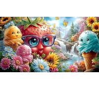 smiling-face 1000 Pieces Jigsaw Puzzle for Age 12 Years Kids Decoration 100% Recycled Cardboard 38x52cm/1000pcs