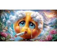 smiling-face 1000 Pieces Jigsaw Puzzle Old Kids Birthday Presents Challenging Puzzle Games 75x50cm/1000pcs