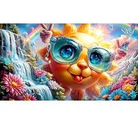 smiling-face 1000 Pieces Jigsaw Puzzle Old Kids Birthday Presents Challenging Puzzle Games 75x50cm/1000pcs