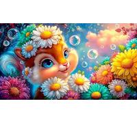 smiling-face 1000 Pieces Jigsaw Puzzles for Kid Toys Classic Educational Games 75x50cm/1000pcs