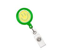 Smiling Face Badge Holder Doctor Nurse Badge Holder with Metal Pocket Clip Portable Smile for Office