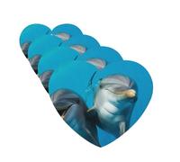 Smiling Face Dolphins 4 Pcs Car Air Freshener Lavender Hanging Scented Cards Automotive Scented Hanging Sheets Heart Shape For Car Home Office Closet Bathroom