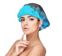 Smiling Face Dolphins Printed,Adult's Satin Sleeping Cap - Women's Elastic Sleep Bonnet, Adjustable Overnight Hair Cover