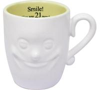 Smiling Face Mug Tea Coffee Ceramic Cup Gift Set Fine China Novelty New 3D Birthday Message 21 Year Old