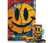 Smiling Faces Crazy Colors 1000 Piece Jigsaw Puzzle for Teenagers Clear Logic Toy Calm Pastime Perfect Cut Classic Gift 38x52cm