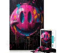 Smiling Faces Crazy Colors 1000 Pieces Jigsaws Adults Puzzles Mind Exercise Toy Shared Fun Precision Cut Art Display 38x26cm