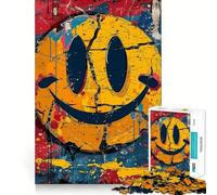 Smiling Faces Crazy Colors Jigsaw Puzzles for Adults 1000 Pieces Strengthen Recall Soothing Fun Quality Edge Lovely Present 50x75cm