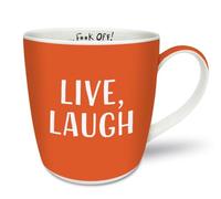 Smiling Faces MAKING SMILES SINCE 2001 Brutally Honest Mug - New Bone China Mug, 330ml, White, Dishwasher & Microwave Safe, Gift Box Included (Live Laugh)
