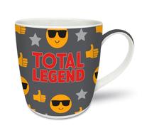 Smiling Faces MAKING SMILES SINCE 2001 New Bone China Mug, 330ml, Gift Boxed, Dishwasher Safe, Microwave Safe, Total Legend Design