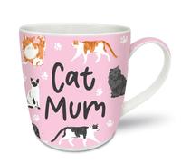 Smiling Faces MAKING SMILES SINCE 2001 New Bone China Mug, 330ml, White, Dishwasher & Microwave Safe, Cat Mum Theme, Gift Box Included