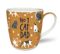 Smiling Faces MAKING SMILES SINCE 2001 New Bone China Mug, 330ml, White, Dishwasher Safe, Microwave Safe, Cat Dad Theme, Gift Box Included