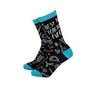 Smiling Faces MAKING SMILES SINCE 2001 Sock Therapy Bamboo Breathable Women's Socks Bamboo Viscose Socks - Various Funny Themes (Best Teacher Ever)