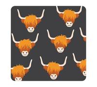 Smiling Faces Square Design Coaster For Cups Mugs Furniture Protection Pad Reusable In Kitchen Bar Home Décor Durable And Long-Lasting Beautiful Designs And Prints