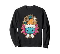 Smiling Festive Axolotl Cute Winter Sweatshirt