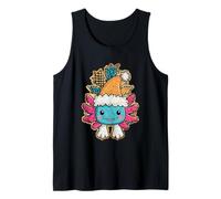 Smiling Festive Axolotl Cute Winter Tank Top