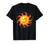 Smiling Fiery Sun Face Hot Endless Summer Vibes T-Shirt