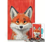 Smiling Fox Illustration Jigsaw Puzzles for Adults1000 Piece Sharp Logic Toy Together Fun Tight Cut Memorable Gift 50x75cm