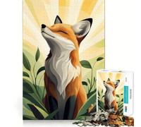 Smiling Fox in Sunlight 1000 Piece Jigsaw Puzzle for Teenagers Mind Game Toy Stress Release Neat Cut Artistic Gift 50x75cm