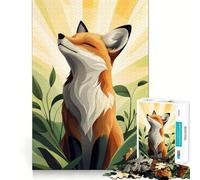 Smiling Fox in Sunlight 1000 Piece Jigsaw Puzzles for Adults Sharp Logic Toy Home Leisure Tight Cut Heartfelt Gift 38x26cm