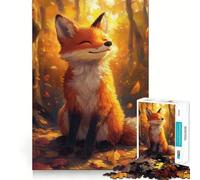 Smiling Fox Jigsaw Puzzle for Teenagers 1000 Pieces Brain Skill Home Activity Exact Edge Festive Gift 38x26cm
