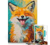 Smiling Fox Portrait 1000 Piece Jigsaw Puzzles for Adults Jigsaw Logic Toy Indoor Play Precision Cut Cherished Gift 38x26cm