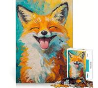 Smiling Fox Portrait for Adults 1000 Piece Puzzle Mind Exercise Toy Gentle Leisure Design Assembly Seasonal Gift 50x75cm